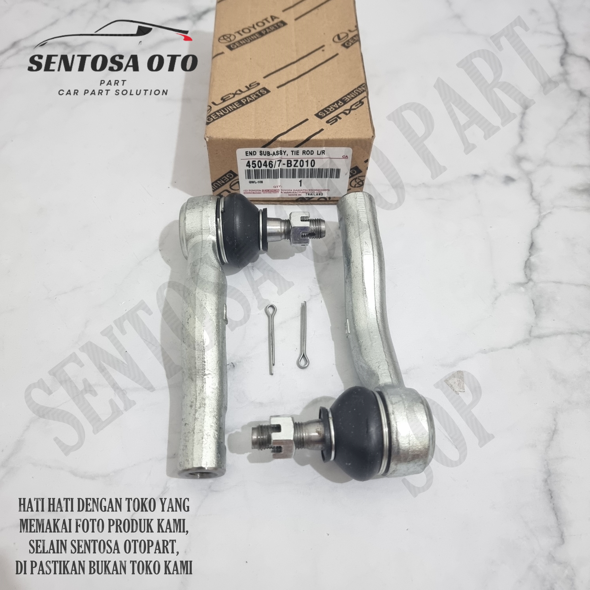 Tie Rod End Terod Grand New Avanza Veloz Great Xenia 2016 2017 2018 2019 P/N 45046-BZ010 Harga 112,500 rupiah*Gratis Ongkir