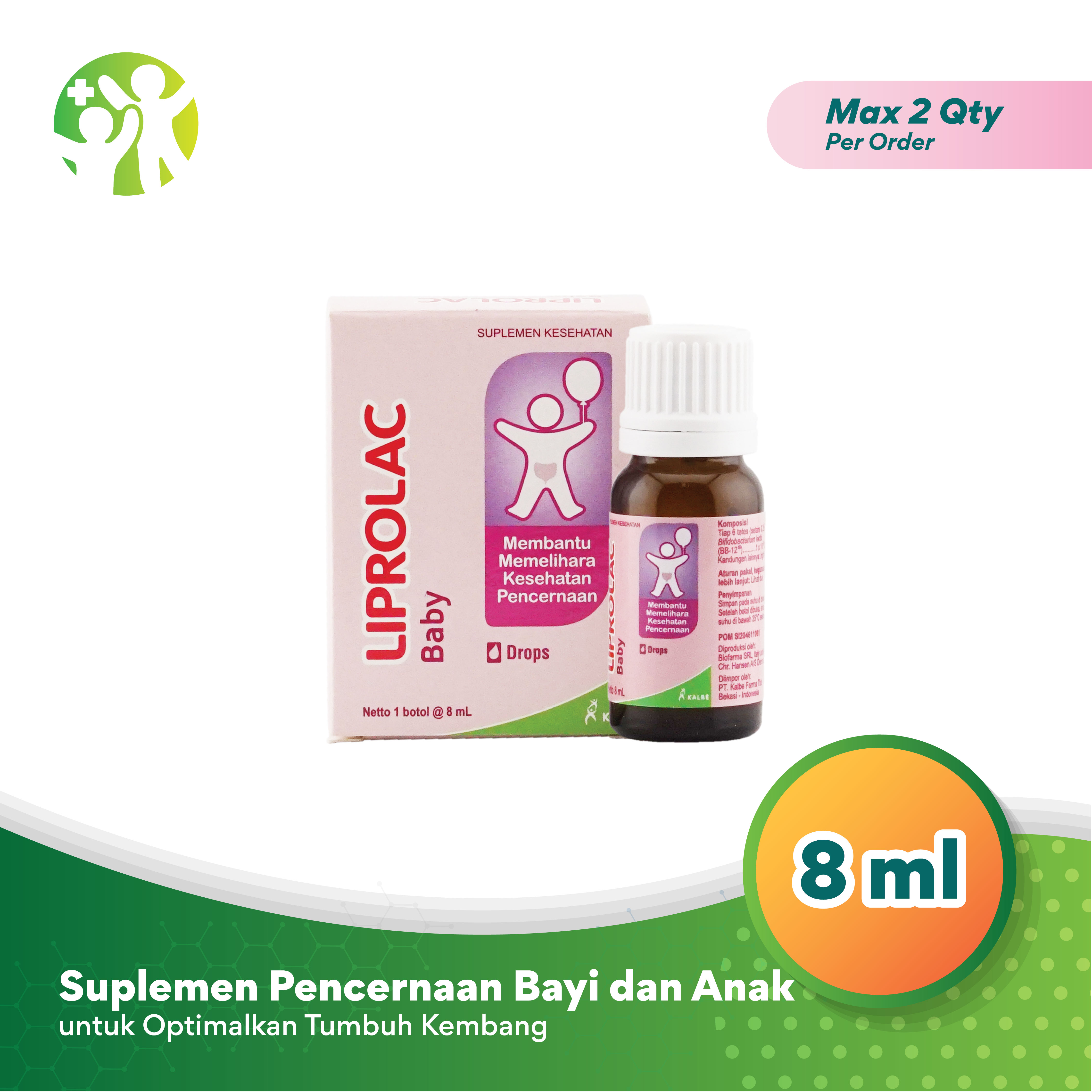 Liprolac Baby - Suplemen Prebiotik dan Probiotik Tetes untuk Anak Harga 280,800 rupiah*Gratis Ongkir