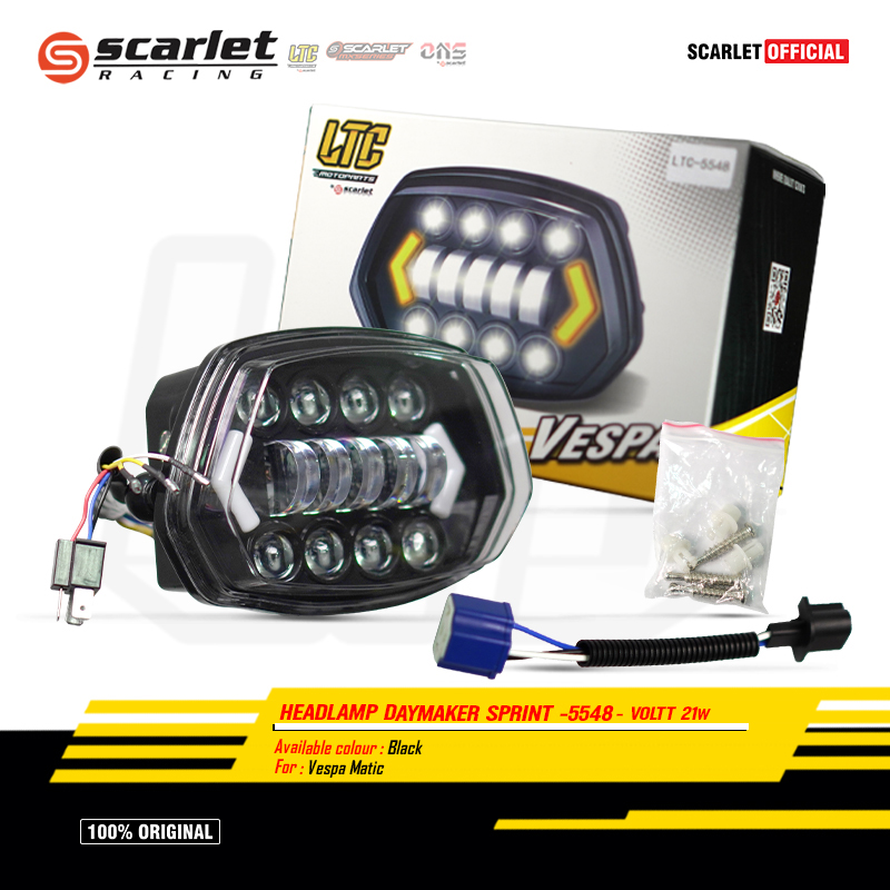 Scarlet Racing - Headlamp 5548 Led Vespa Sprint Headlamp Harga 525,000 rupiah*Gratis Ongkir