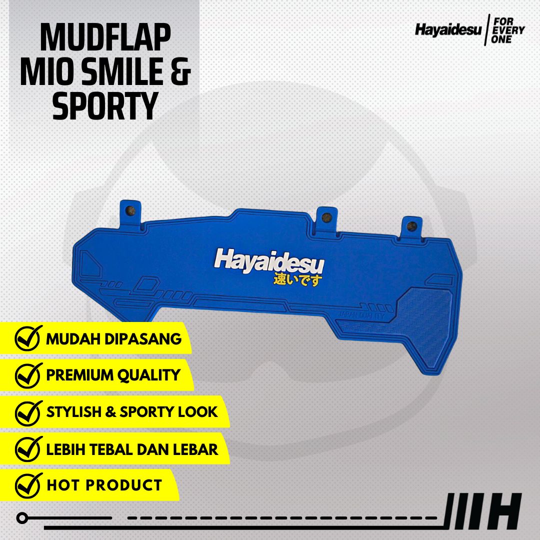 Hayaidesu Mudflap MIO Sporty / SMILE Penahan Lumpur Harga  42,750 Ringgit*Penghantaran Percuma