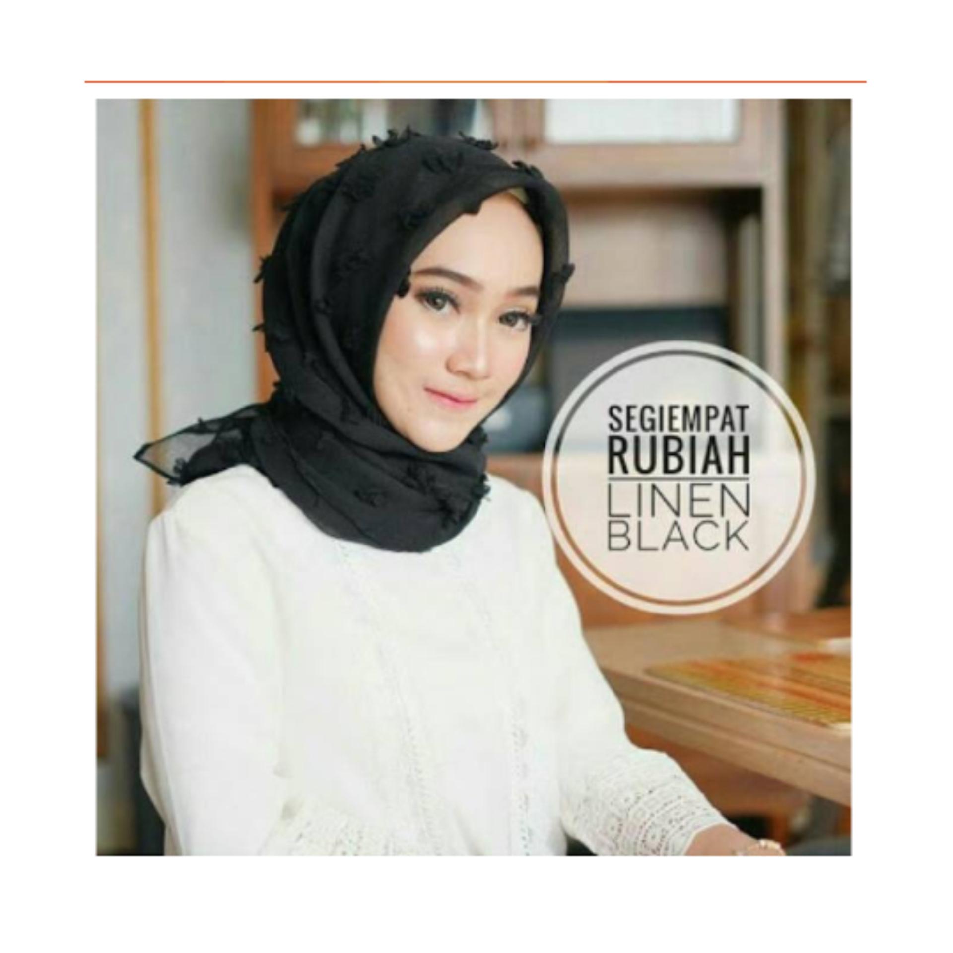 Model Gamis Linen Rubiah Bulu Angsa - Bahan Hijab Bawal - Model Hijab Terbaru