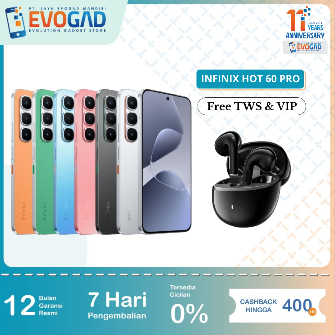 Infinix Hot 60 Pro 8/256Gb Mediatek Helio G200 (6 Nm), 6.78 Inch Amoled 144Hz | Infinix Indonesia Official Warranty 1 Year Giá 2,382,000 Đồng*Miễn phí vận chuyển