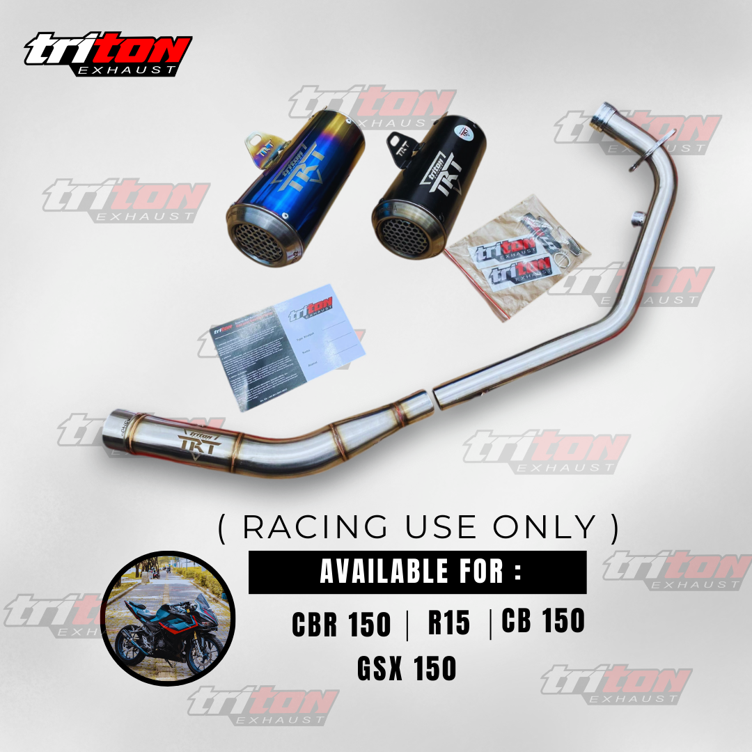 Racing muffler cbr150 R15 V2 V3 V4 cb150 Vixion original Triton type GT5 v2 Sound bass Gahar Harga 1,350,000 rupiah*Gratis Ongkir