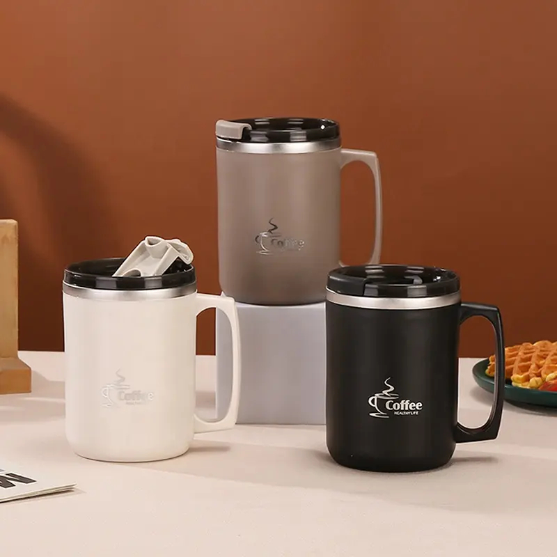 MUG GELAS KOPI STAINLESS HEALTHYLIFE KAPASITAS 450ML Gelas Coffe - Gelas Air Minum Lucu - Gelas Aesthe…