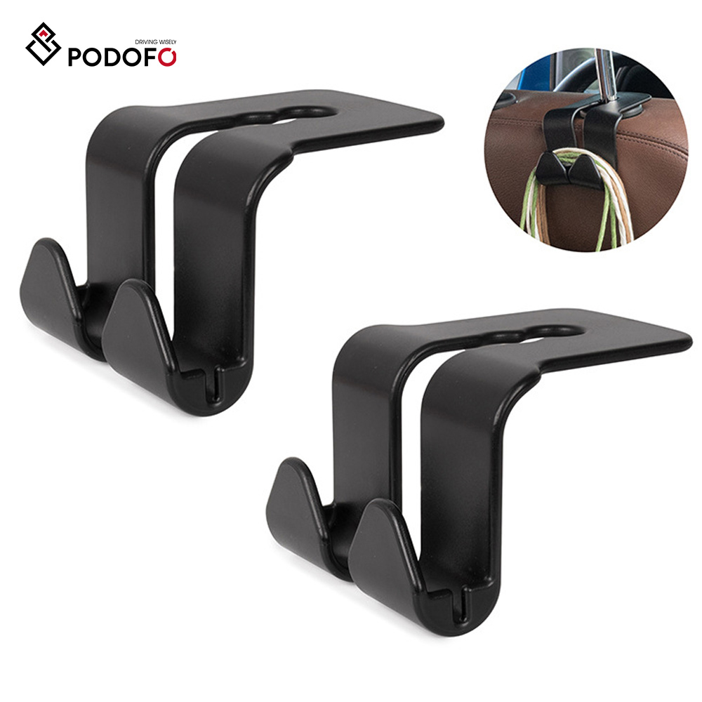 2PCS Universal Car Headrest Hanger Hook Multifunction Seat Back Phone Holder Handbag Purse Hanger Fastener Clip Interior Accessories Harga 2,900 rupiah*Gratis Ongkir