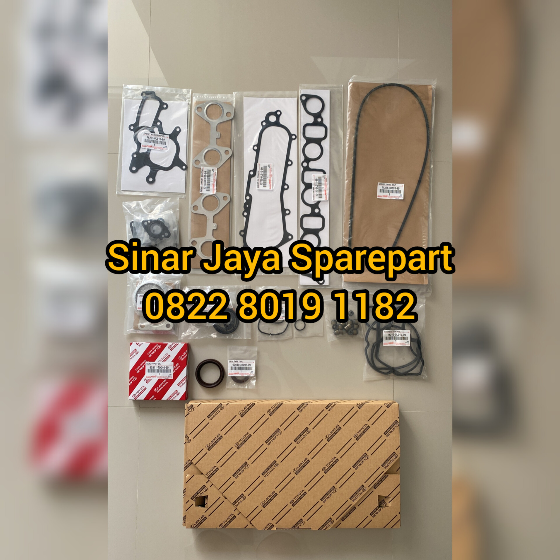 Packing Set Hilux 2.5cc Innova 2.5cc Fortuner 2.5cc Original 04111-0L193 Harga 1,969,000 rupiah*Gratis Ongkir