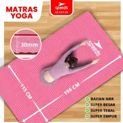 SPEEDS Yoga Mat 196x115x30mm Matras Yoga Tebal Luas Empuk Besar Anti Slip Matras Yoga Tebal Premium Alas Yoga Senam Karpet 027-33
