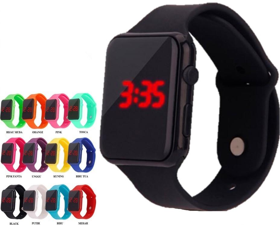 Jam Tangan Pria Dan Wanita Anak Dan Dewasa Segiempat Trendy Banyak Warna Lazada Indonesia