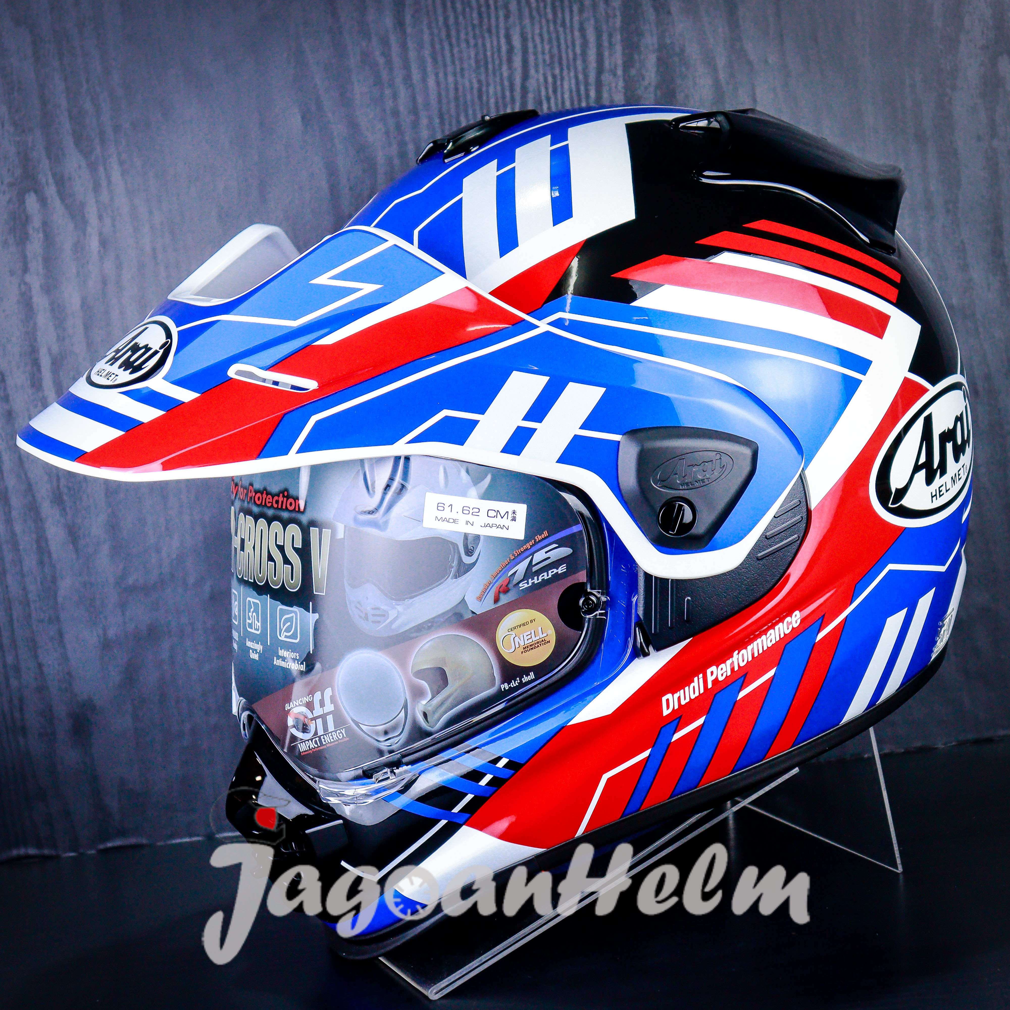 ARAI HELM TOURCROSS V TRAIL | BLUE | ARAI TOUR CROSS V SUPER MOTO Harga 11,500,000 rupiah*Gratis Ongkir