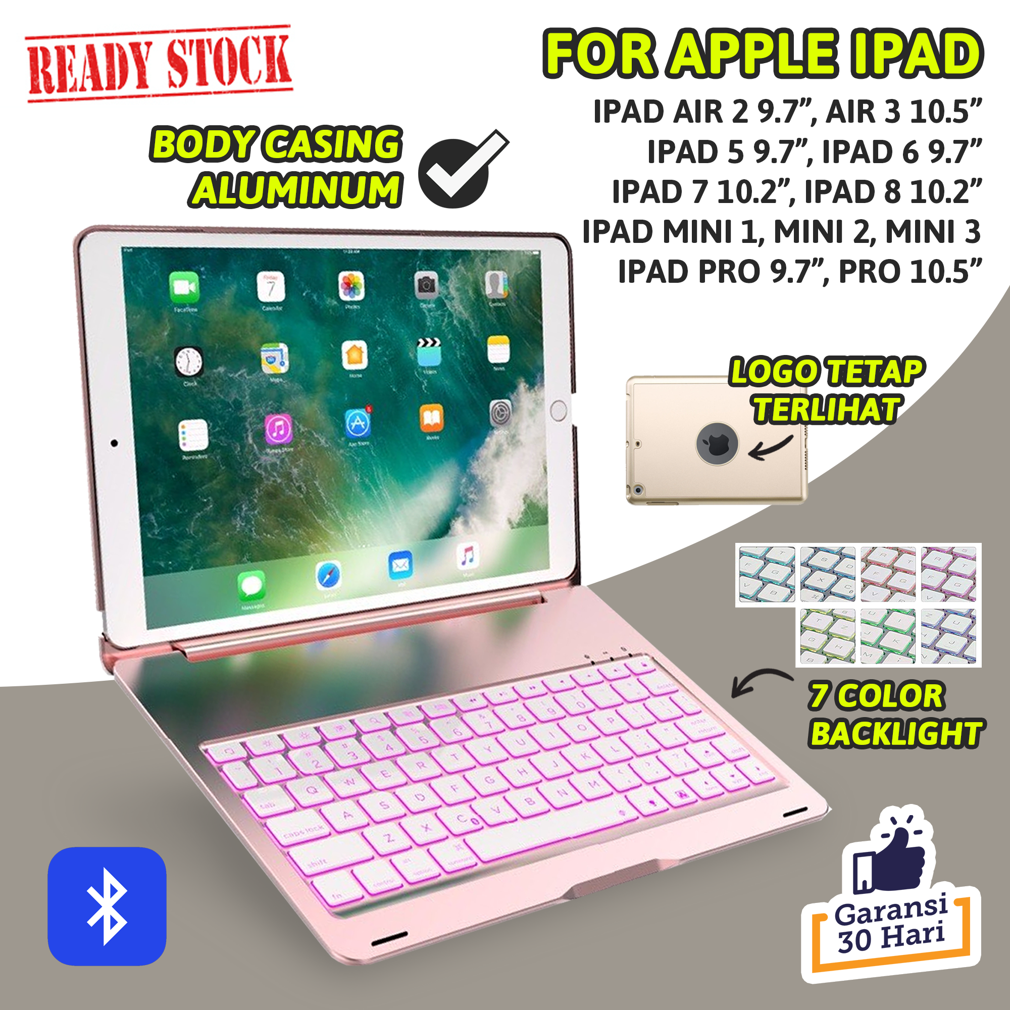 iPad 10.2in iPad Pro 12.9in /iPad Mini 5/4/ iPad Air/iPad Mini and Other Bluetooth Enable iPads/iPhones Bluetooth Keyboard Compatible with iPad 9.7in Black 