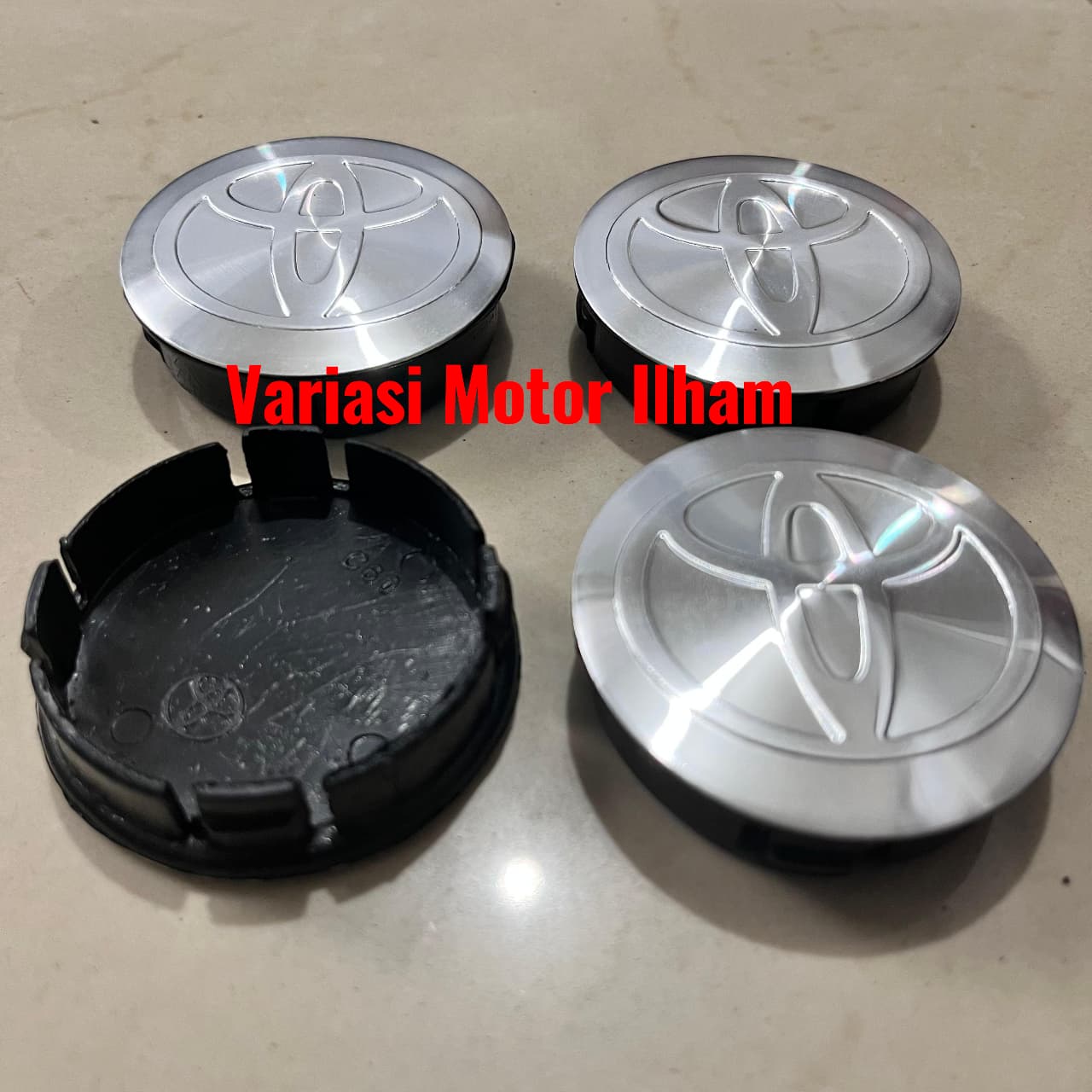 Kijang Krista Aluminum Chrome 6cm Wheel Hub Caps Harga 20,000 rupiah*Gratis Ongkir