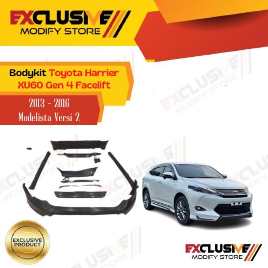 Toyota Harrier xu60 Gen 4 facade 2013 2016 bodykit modelista version 2 Harga 12,750,000 rupiah*Gratis Ongkir