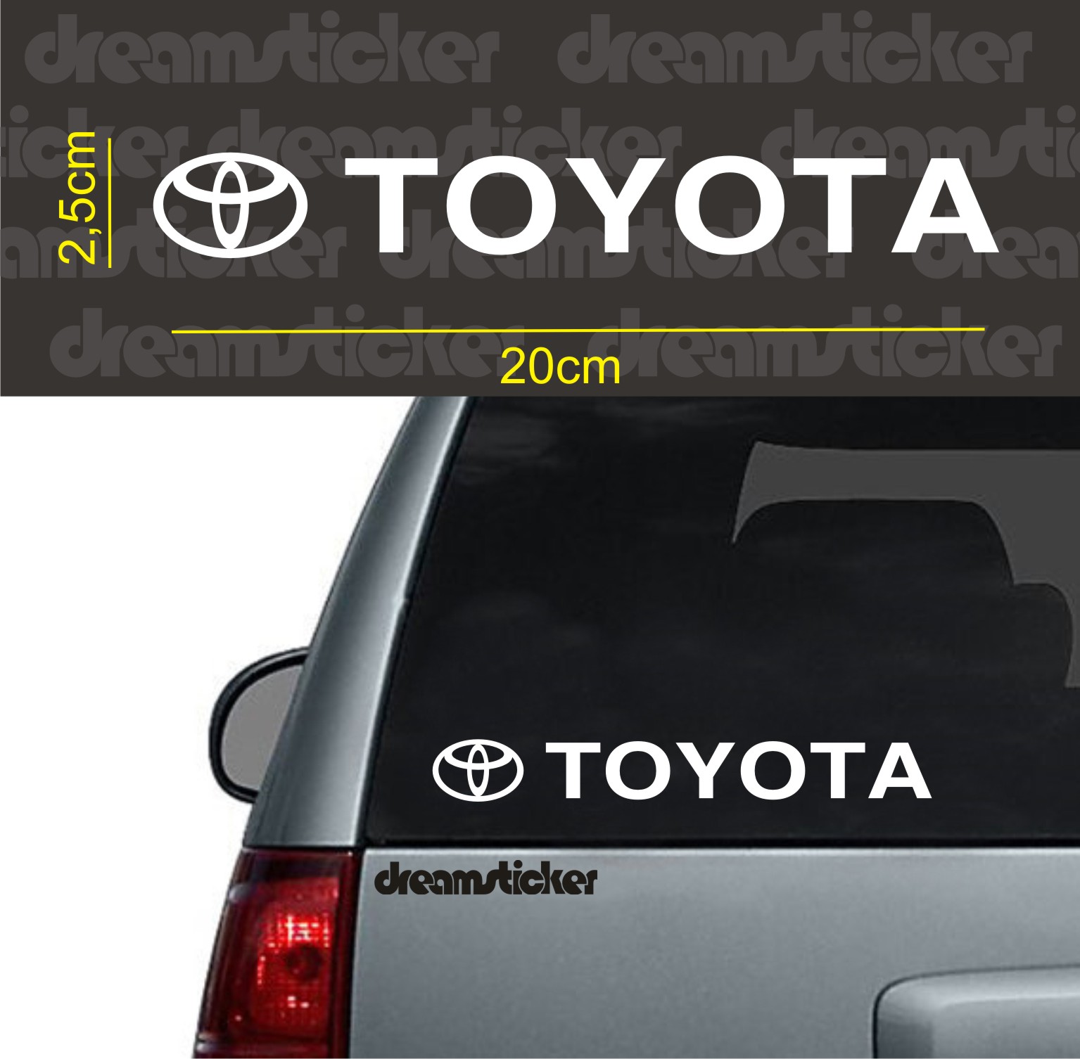 Sticker Stiker Mobil Toyota Harga 12,000 rupiah*Gratis Ongkir