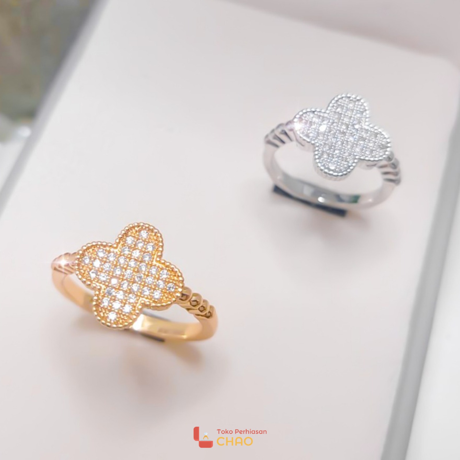 Cincin Titanium Perhiasan Wanita Model Simpel Cantik Dan Berkilau