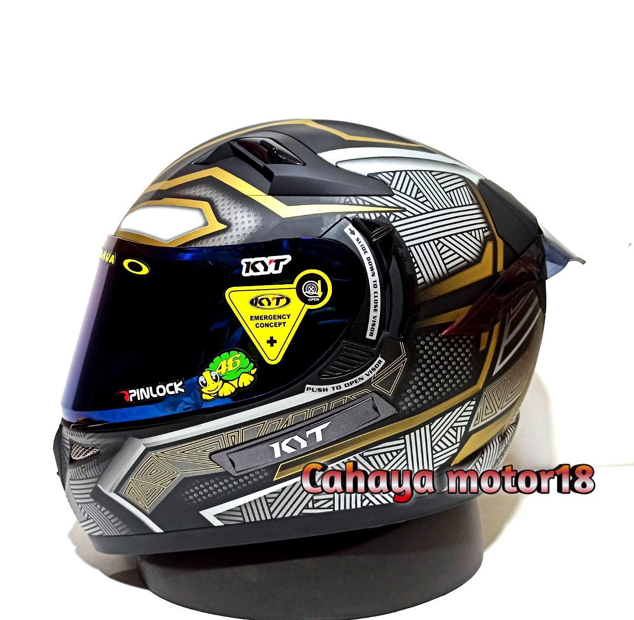 HELM KYT K2 RIDER BLACK FANTHER/PAKET GANTENG KYT K2 RIDER FULL FACE Harga 850,000 Ringgit*Penghantaran Percuma