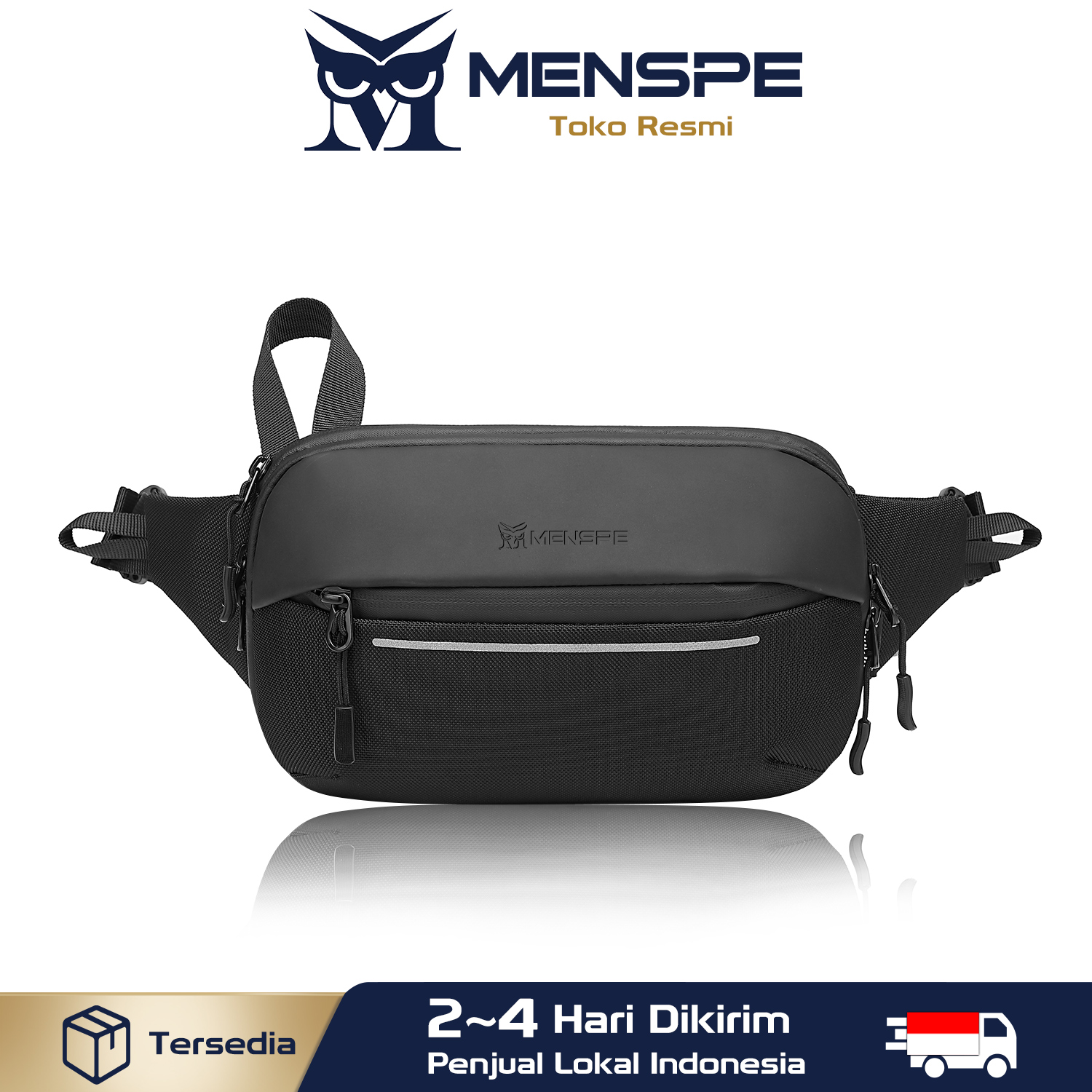 Lazada Indonesia - MENSPE Tas Waistbag Tas pinggang Pria Tas Selempang Pria Slempang Tas Dada Waterproof Pria Waist Bag Terbaru Slingbag Bahu Keren Kasual Tas Pesan Tahan Air Kantong Bahu Pria Weist Bag untuk Uang Ponsel