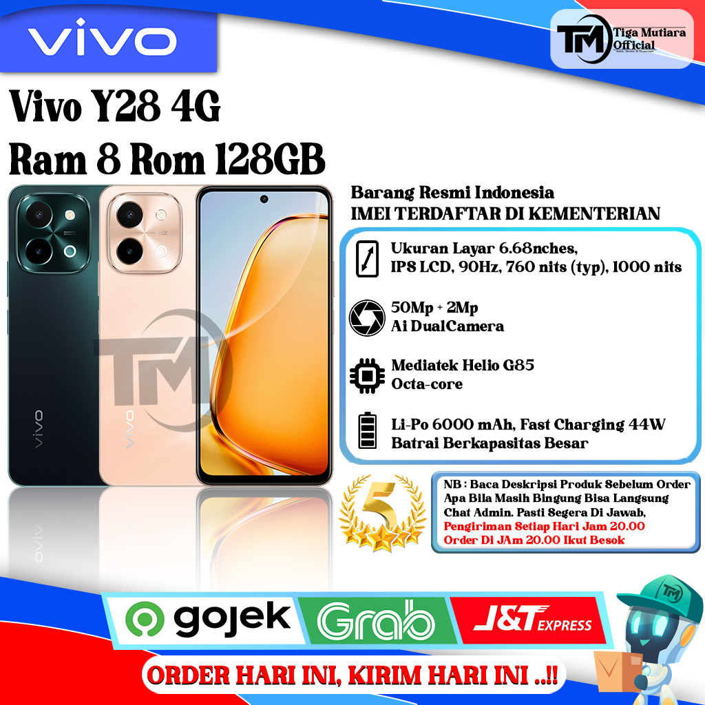 Vivo Y28 4G Ram 8 Rom 128GB Giá 1,699,000 Đồng*Miễn phí vận chuyển