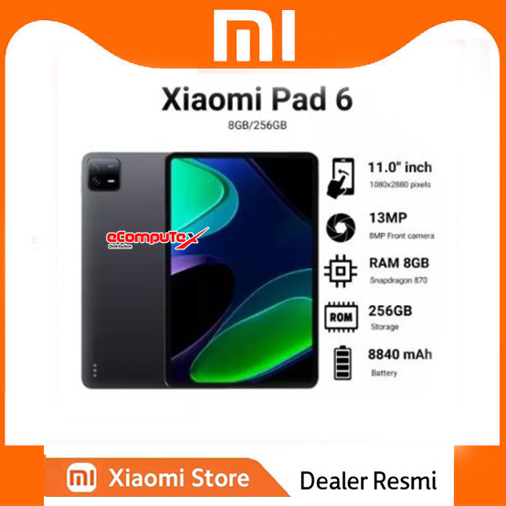 Xiaomi Mi Pad 6 8/256GB 11 Inch Garansi Resmi - Original Harga  4,940,000 Ringgit*Penghantaran Percuma