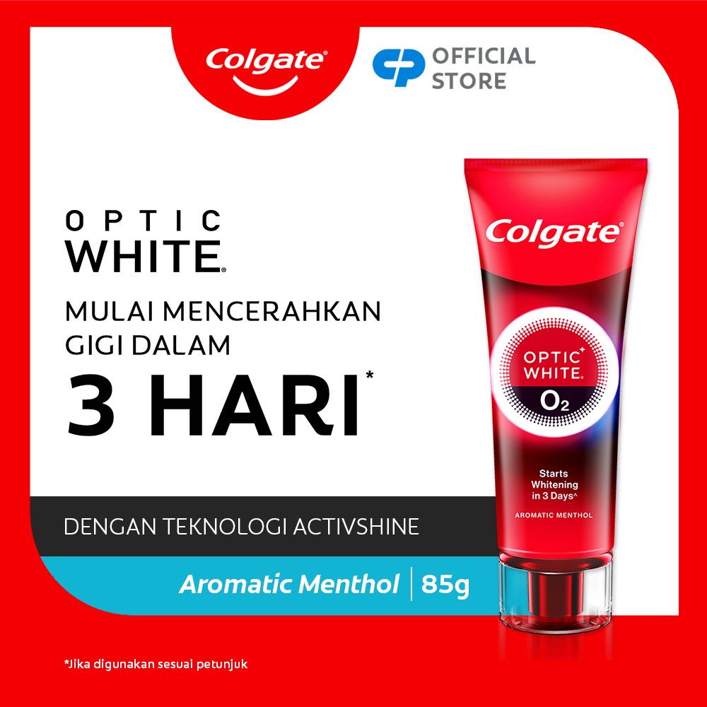 Colgate Pasta Gigi Optic White O2 Aromatic Menthol 85gr Single Twinpack All Pack Mixed Pack