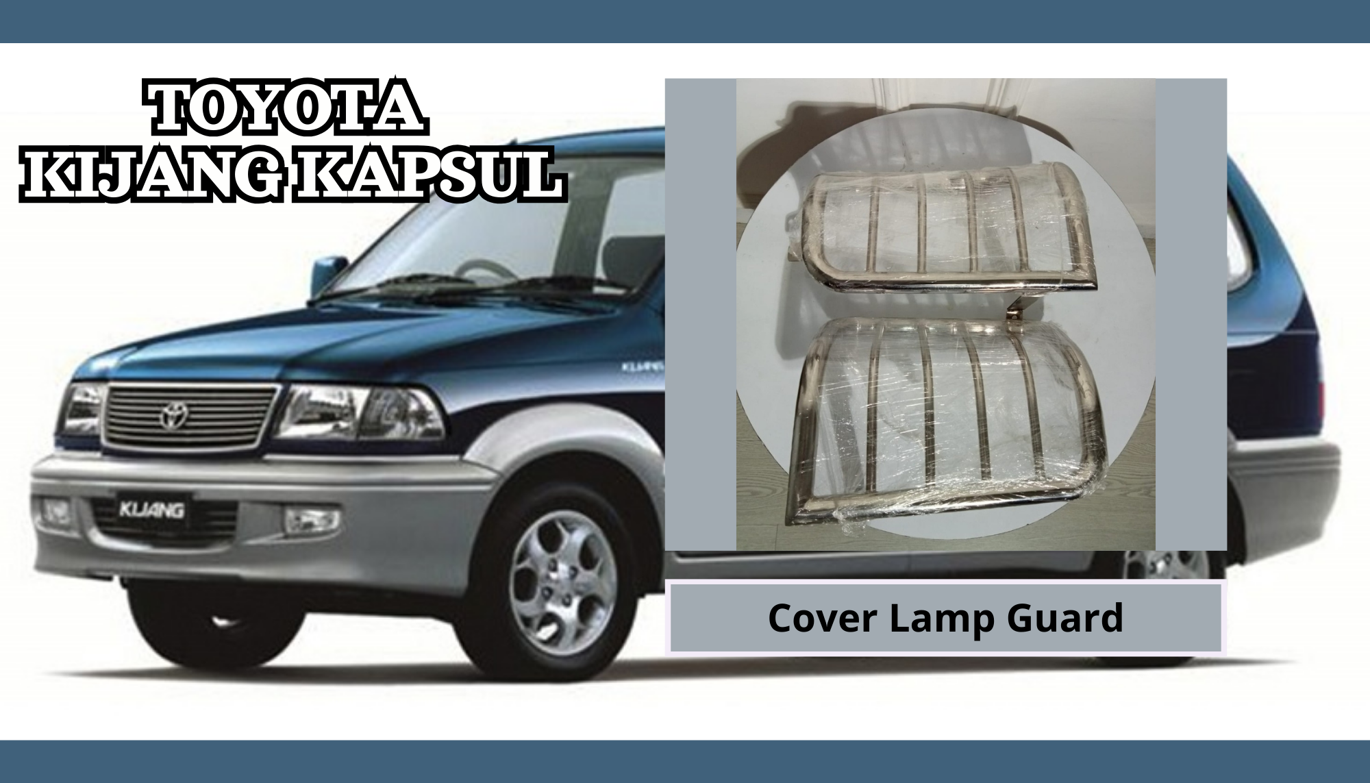 Cover Lampu Belakang Lamp Guard Chrome Mobil Toyota Kijang Kapsul Harga 607,500 rupiah*Gratis Ongkir