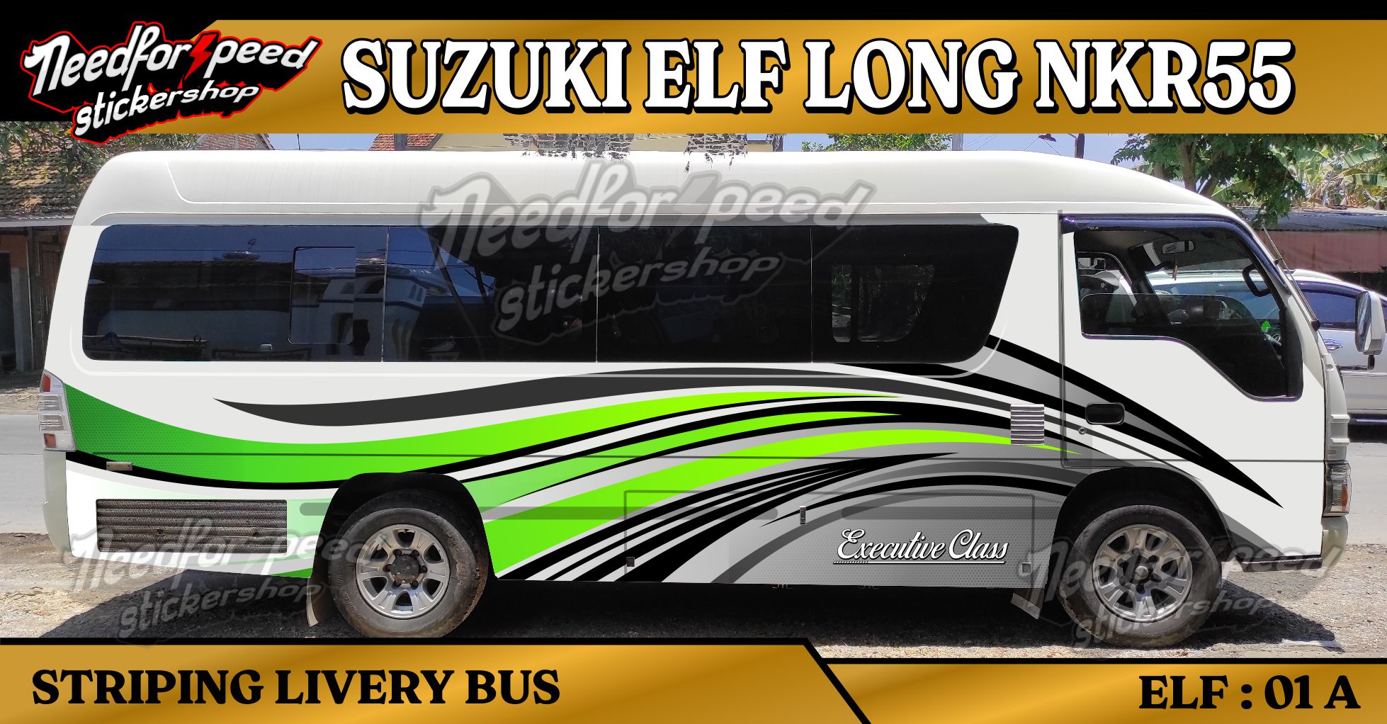 Sticker striping livery decal Suzuki elf long NKR 55 01 Harga 1,000,000 rupiah*Gratis Ongkir