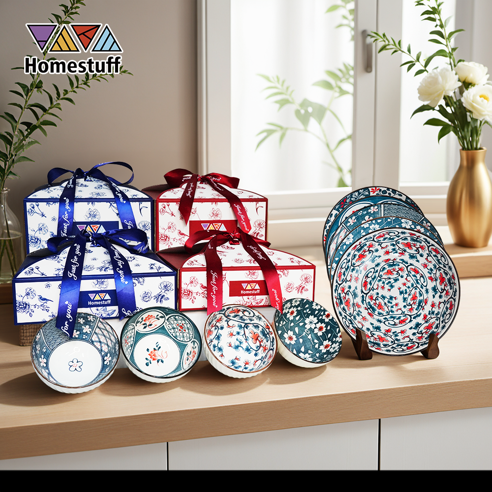 [Sni] Homestuff Hampers Set of Luxurious Plates and Bowls / Ceramic Tableware Set