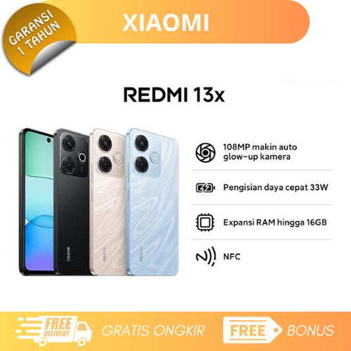 Xiaomi Redmi 13X 8/256Gb - Mediatek Helio G91-Ultra - Ip53- Ips Lcd Full Hd+ Harga  1,462,725 Ringgit*Penghantaran Percuma