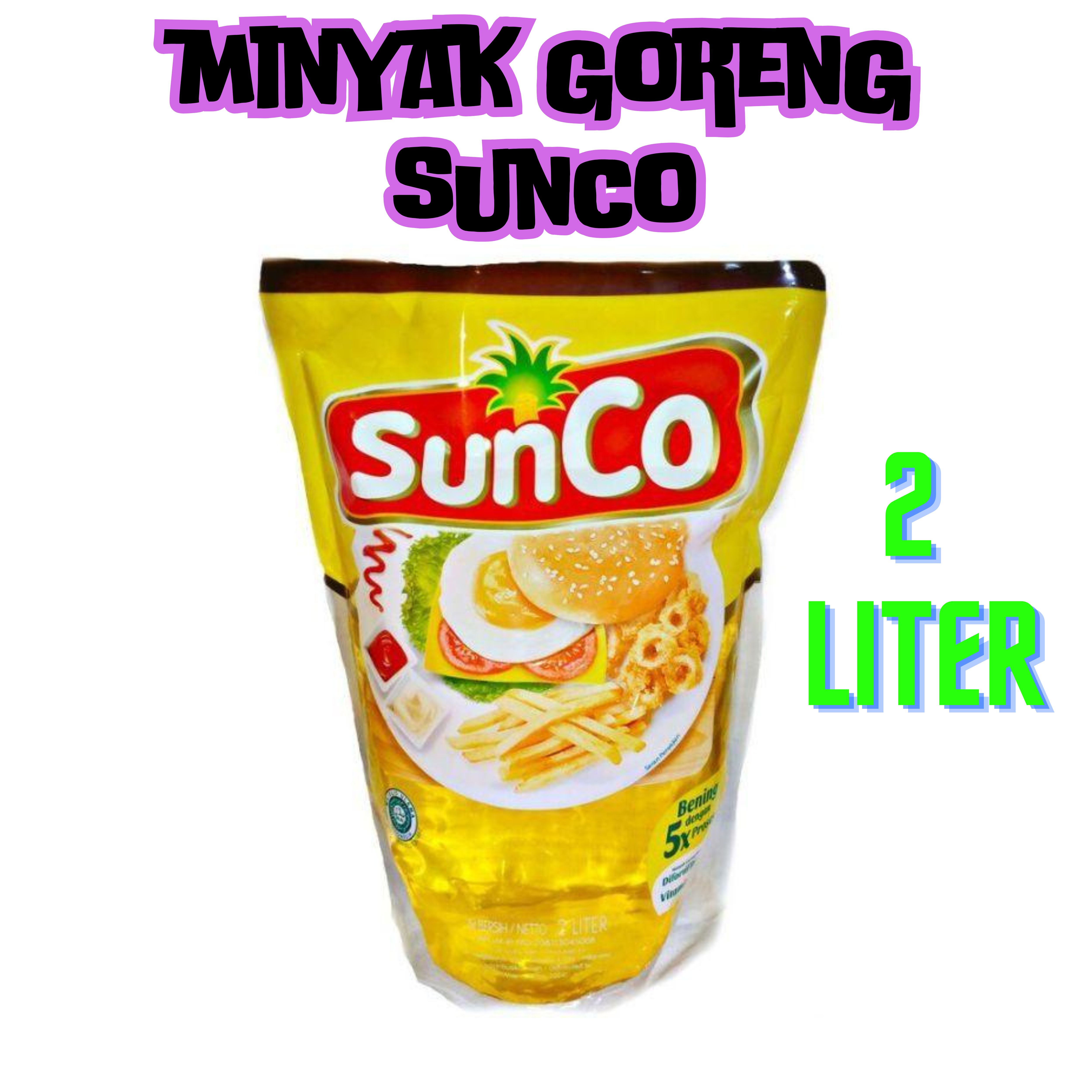 Wholesale Promotion of Sunco Cooking Oil 2 Liter Pouch Very Cheap - Merek SUNCO Harga 166,000 rupiah*Gratis Ongkir