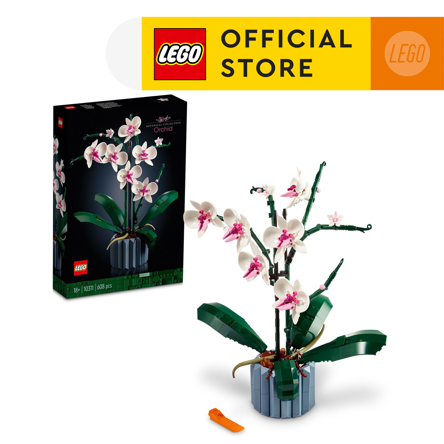 Lego Icons 10311 Orchid Plant Decor Building Kit (608 Pieces) Block Building Toy (18 Years+) Harga 906,300 rupiah*Gratis Ongkir