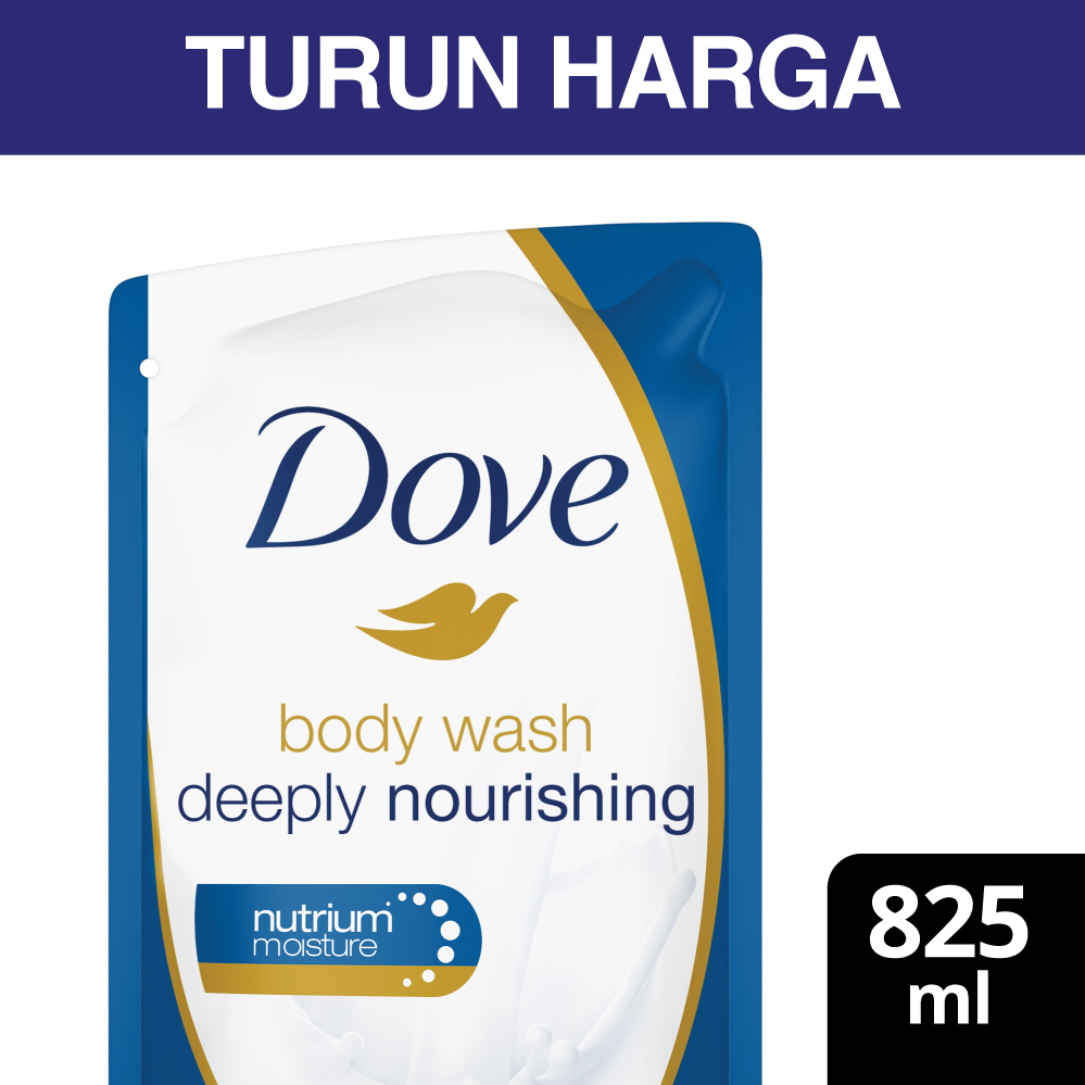 Lazada Indonesia - Dove Sabun Mandi Cair Refill Body Wash Deeply Nourishing Kulit Lembut 825 Ml