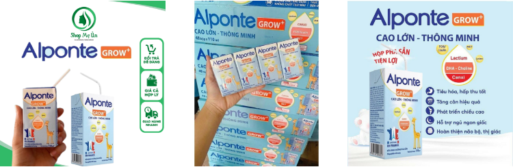 1Thùng ( 48 hộp )Sữa Bột Pha Sẵn Alponte Grow 110ML  Từ 1 Tuổi Trở Lên  Giúp Trẻ Cao Lớn  Thông Minh Phát Triển Chiều cao vượt trội