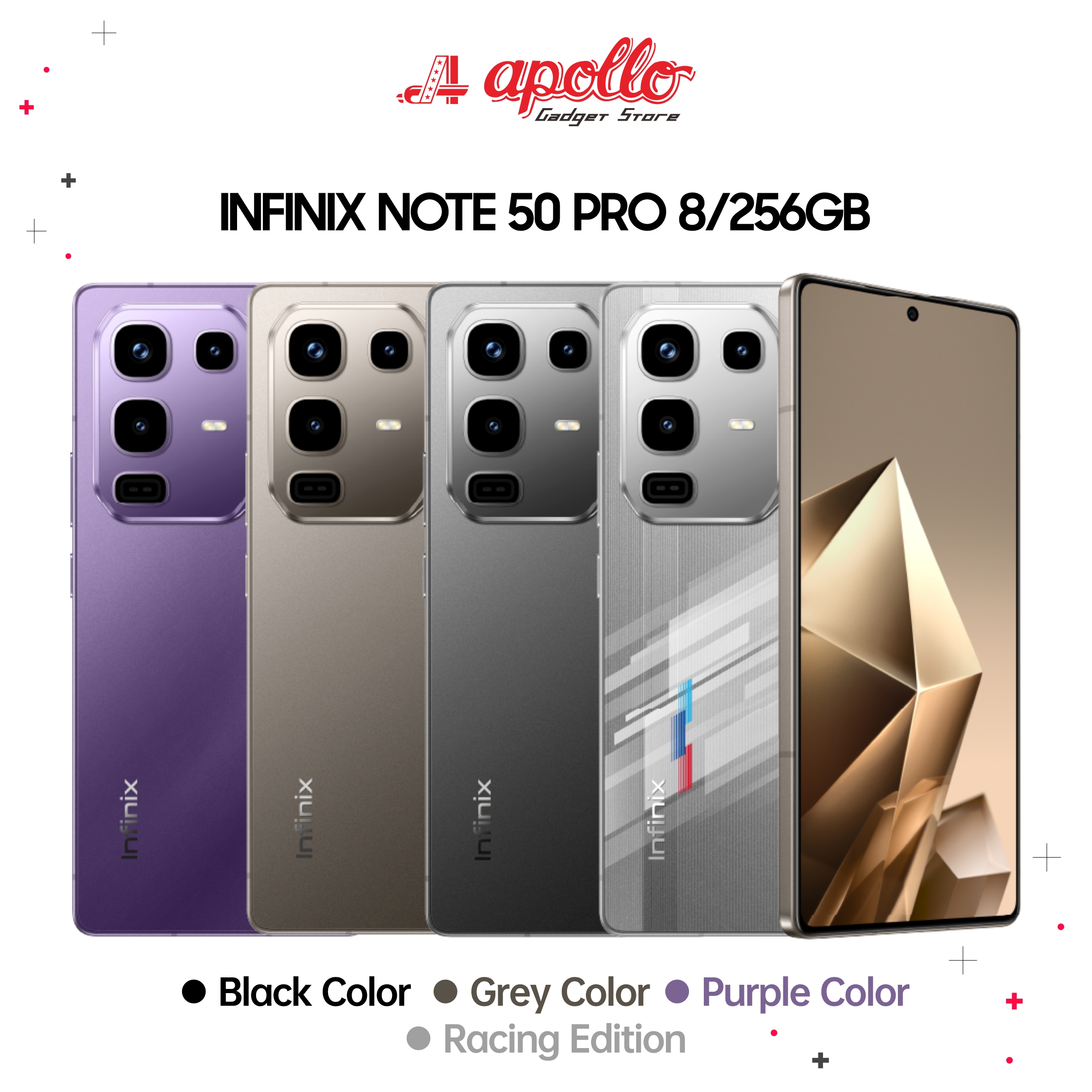 Infinix Note 50 Pro 8/256GB Garansi Resmi Indonesia Harga  3,199,000 Ringgit*Penghantaran Percuma