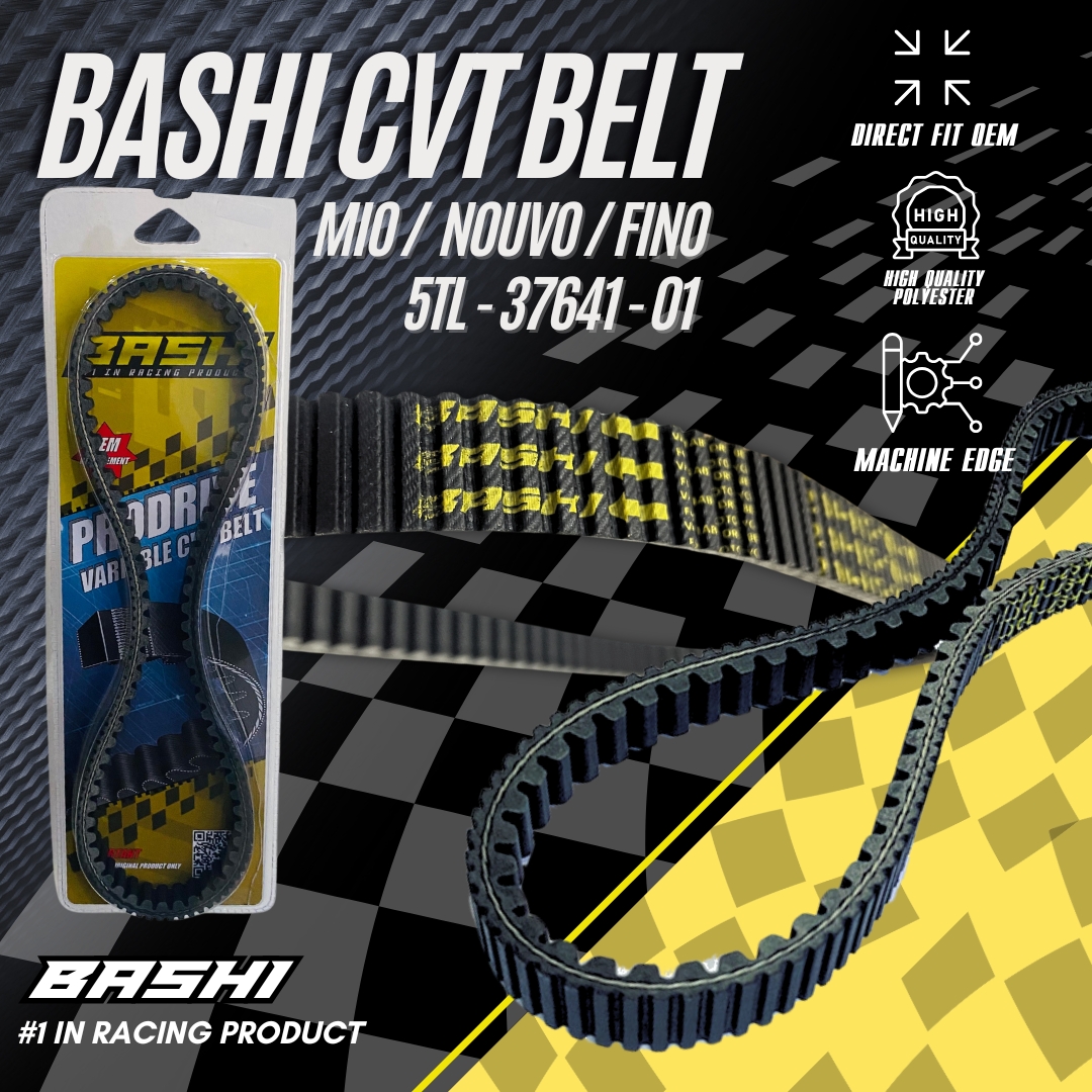 Bashi Prodrive Cvt Drive Fan Belt Yamaha 5Tl Mio 115 Mio J Mio Gt Xride Fino Nouvo Harga 85,000 rupiah*Gratis Ongkir