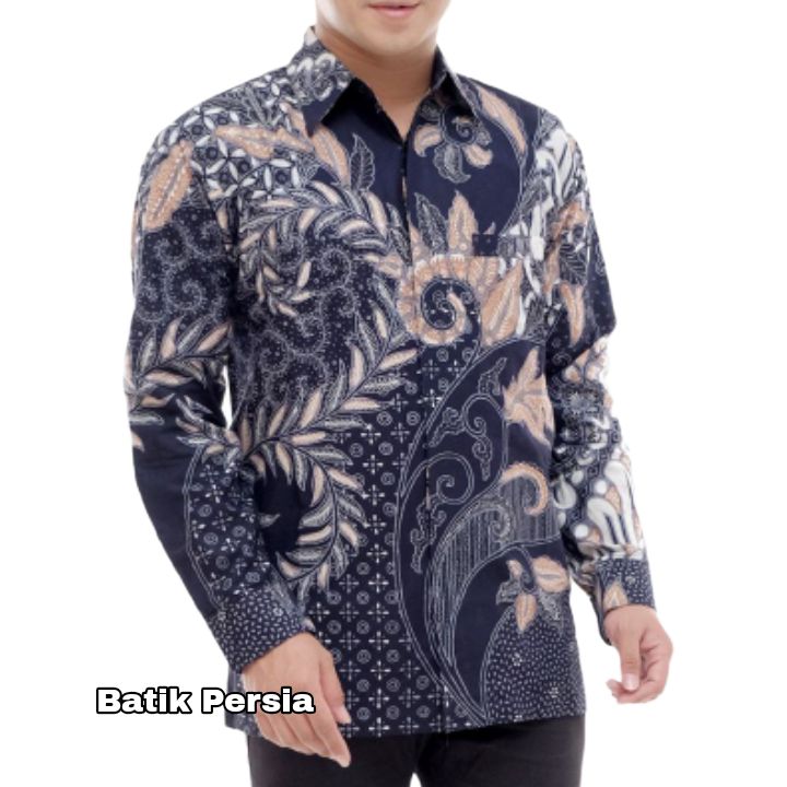 Baju Batik Pria Kondangan Mewah Lengan Panjang Lapis Furing Kemeja Batik tulis Pria Kekinian Harga 340,000 rupiah*Gratis Ongkir