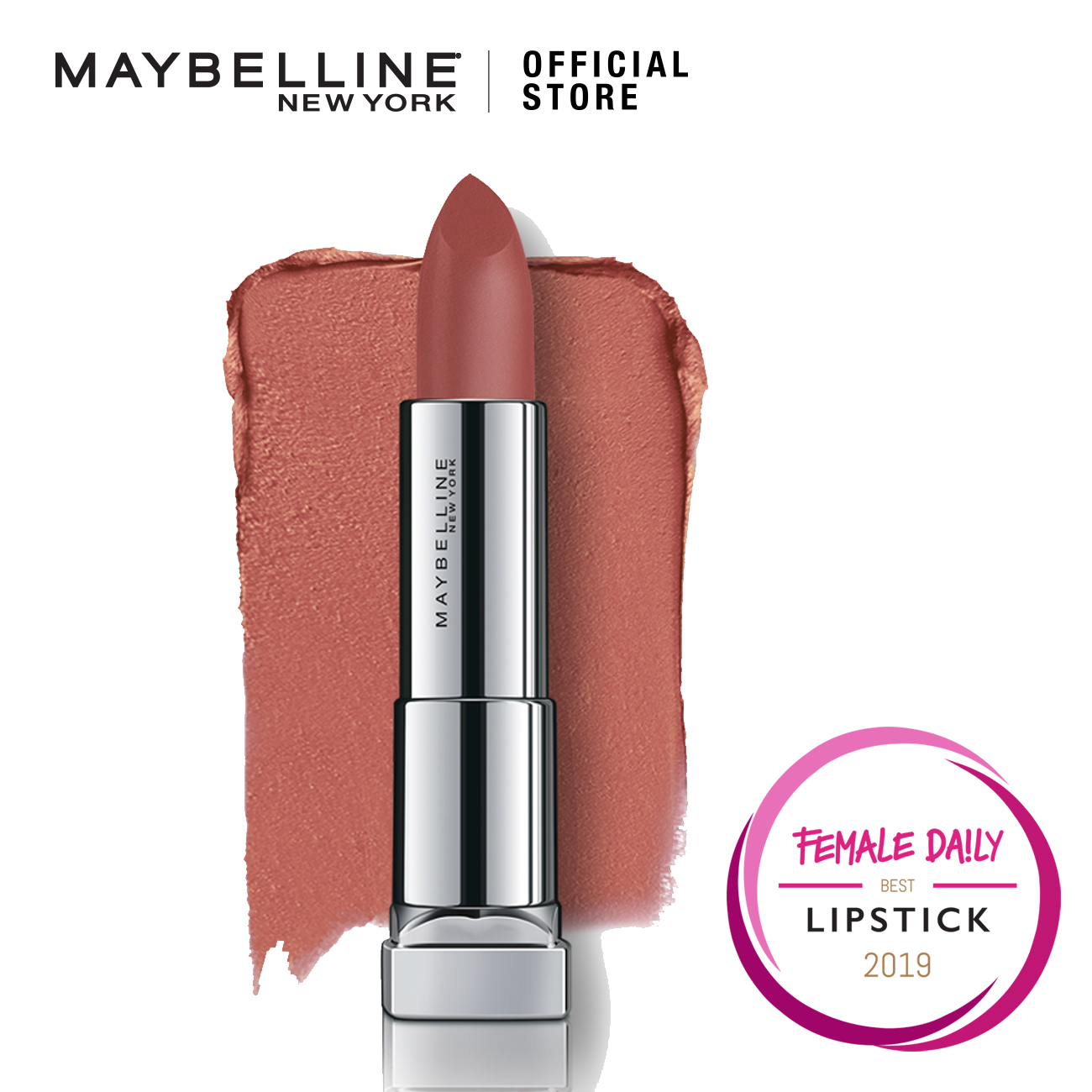Maybelline Color Sensational Powder Mattes Lipstick MakeUp [ Matte Lipstik Dengan Warna Intens ]