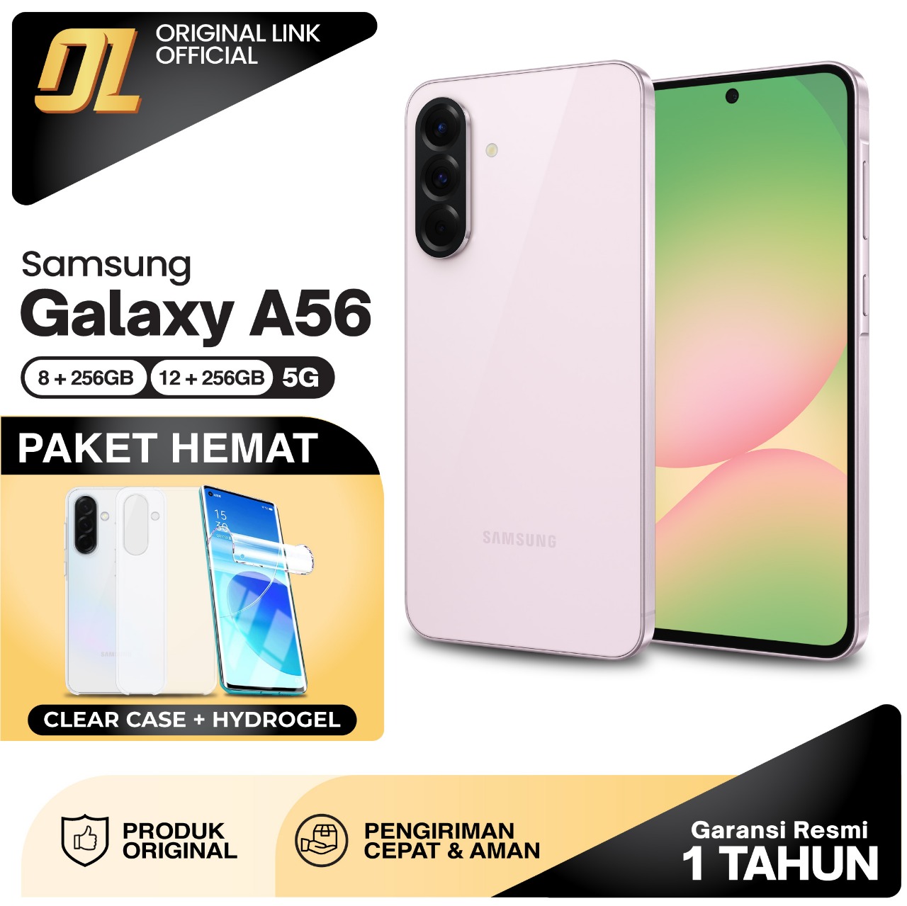 Samsung Galaxy A56 5G Smartphone 8/256GB Dual SIM RAM 8GB - Garansi Resmi Harga 5,999,000 rupiah*Gratis Ongkir