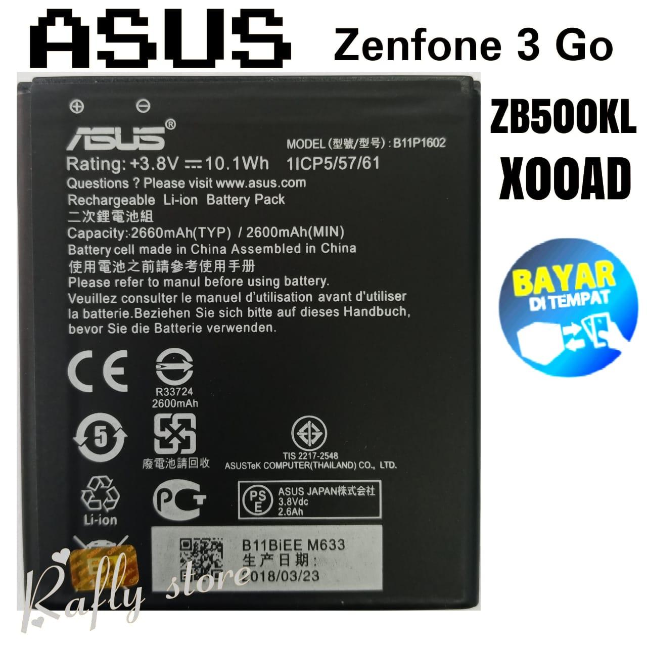 Rafly Batrai Asus Zenfone 3 Go 5 0 Inch B11p1602 Baterai Handphone Batere Asus Batre Android Battery Asus Zenfone 3 Go 5 0 Zb500kl X00ad 1icp5 57 61 2600mah Rafly Store Lazada Indonesia