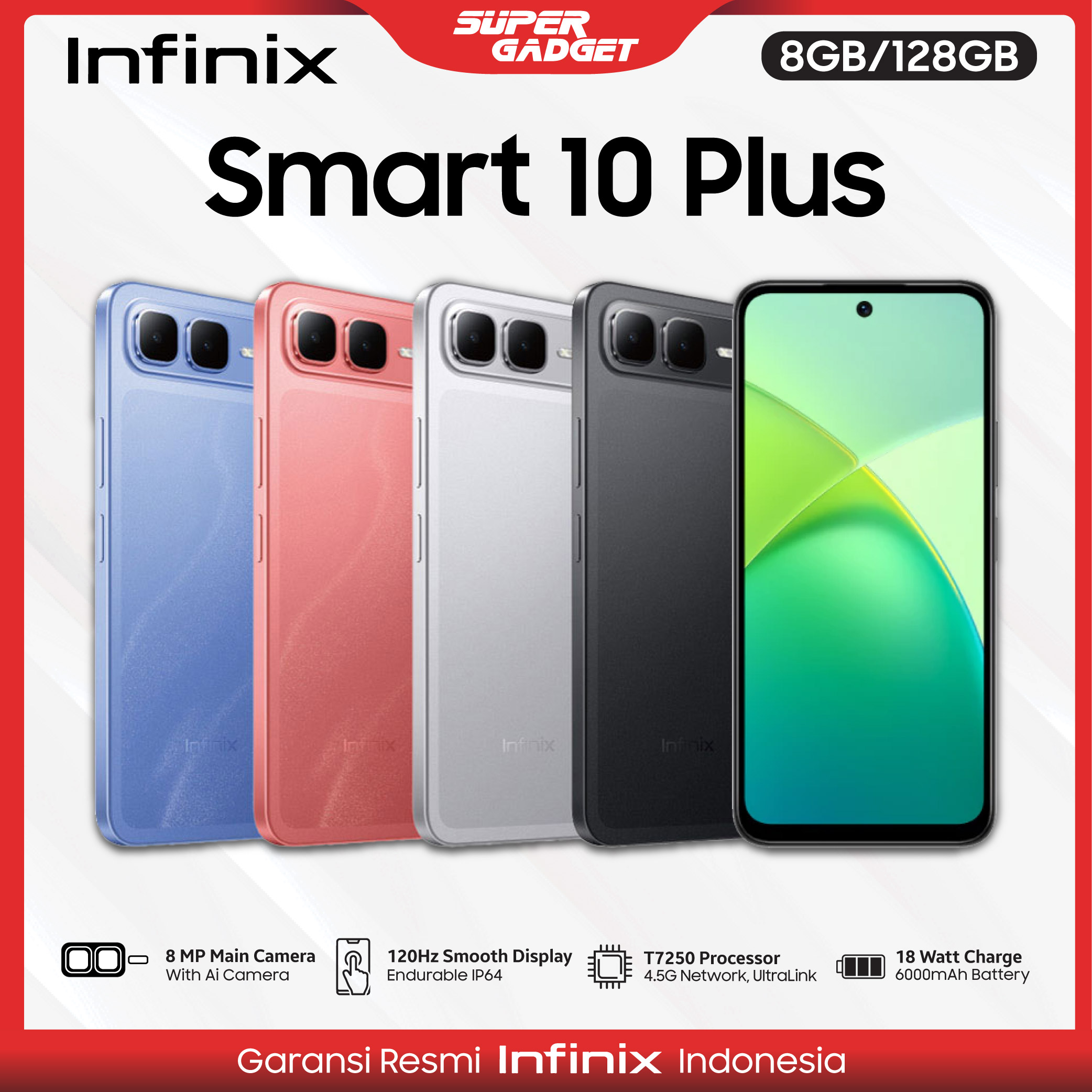 Infinix Smart 10 Plus 8/128 GB 8GB 128GB Smartphone HP Android Harga  1,420,000 Ringgit*Penghantaran Percuma