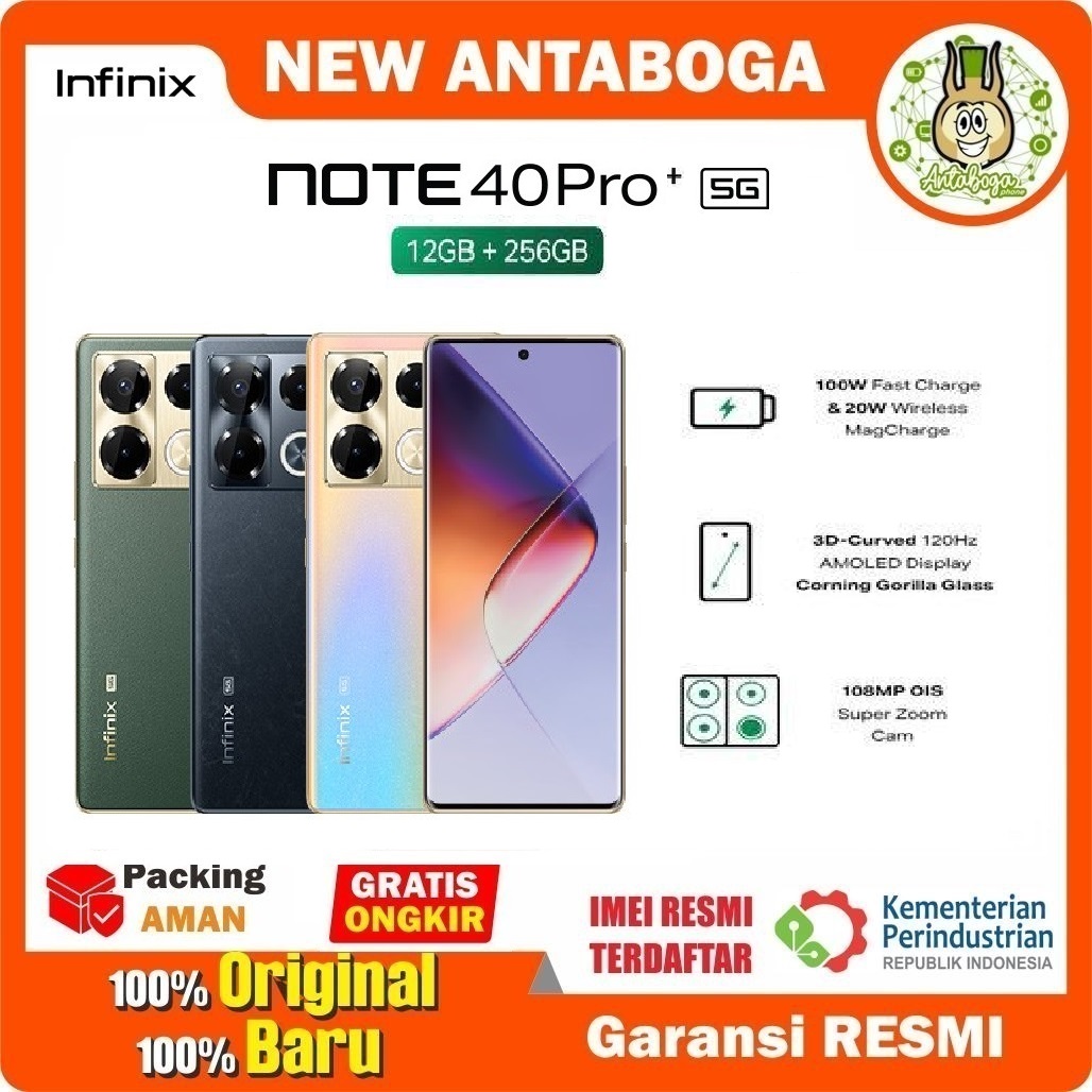 Infinix Note 40 Pro+ 5G 8/256 GB Garansi Resmi Harga  3,400,000 Ringgit*Penghantaran Percuma