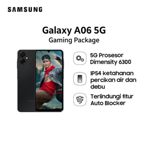 Samsung Galaxy A06 5G (Ram 6GB + Rom 128GB ) Gaming Package Edition Black - Garansi Resmi Harga  2,299,000 Ringgit*Penghantaran Percuma