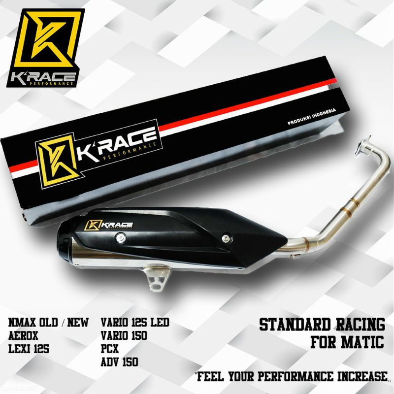 Knalpot Krace New PCX 150 Lokal / Knalpot New PCX 150 Krace standar racing Harga 1,400,000 rupiah*Gratis Ongkir