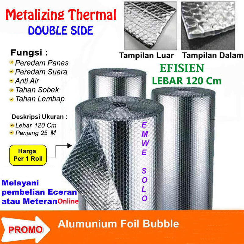 Aluminium Foil Bubble Bubble Foil Peredam Panas Atap Lebar M X Cm Ubicaciondepersonas