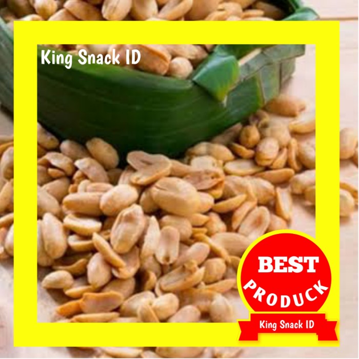 1KG Kacang Bawang Panggang / Kacang Bali 2 Varian Rasa (asin & Manis) - Asin