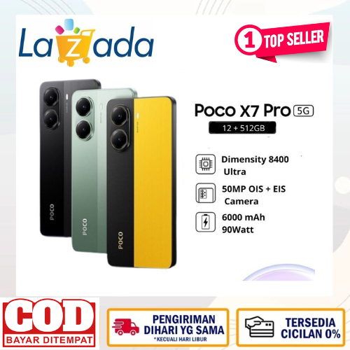 Promotion of Poco X7 Pro 5g Nfc 12/512Gb Dimensity 8400 Ultra Mobile Phone Warranty Harga  4,699,000 Ringgit*Penghantaran Percuma