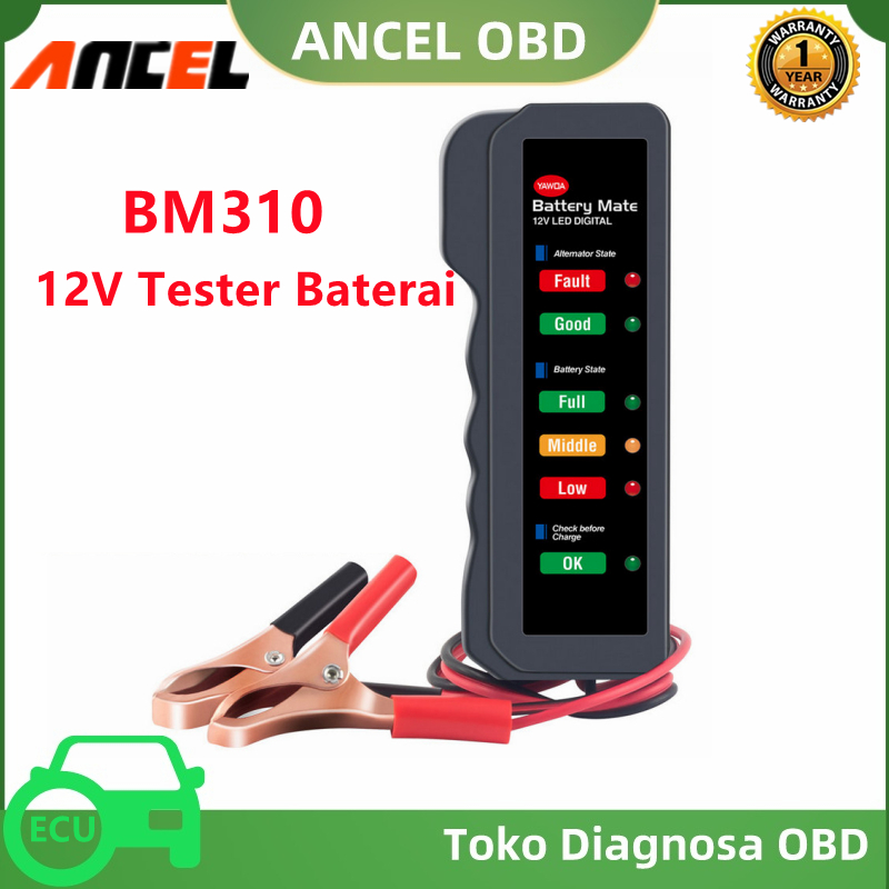 ANCEL BM310 12V Car Battery Tester Battery Analyzer utomotive Battery Monitor Battery Checker Car Diagnostic Tool Harga 88,000 rupiah*Gratis Ongkir
