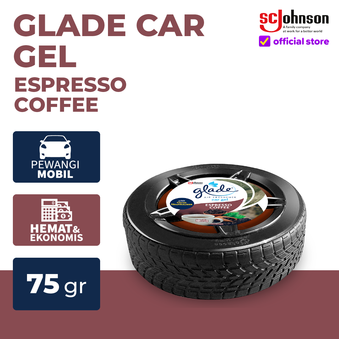 Glade Car Gel Espresso Coffee 75gr Harga 19,110 Ringgit*Penghantaran Percuma
