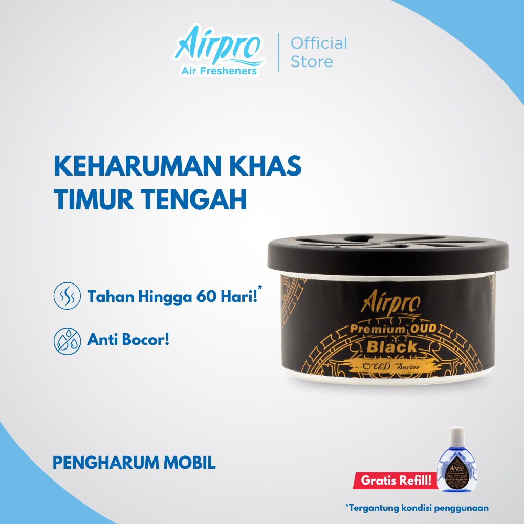 Airpro Organic Can OUD Black Pengharum Mobil Ruangan Harga 55,500 rupiah*Gratis Ongkir