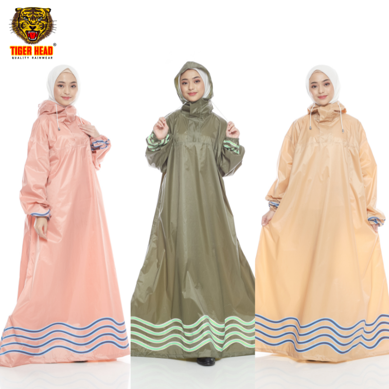 Jas Hujan Gamis Aurora Tiger Head - Kode 70036 Harga 159,000 rupiah*Gratis Ongkir