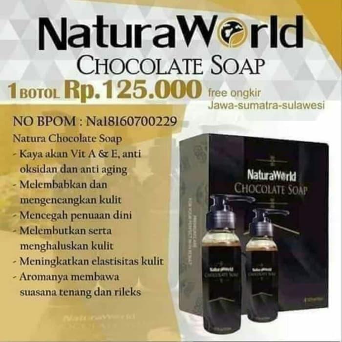 NATURA CHOCOLATE SOAP - SABUN COKELAT NATURA BPOM -SABUN PEMUTIH BADAN DAN  WAJAH GLOWING ASLI NATURA WORLD | Lazada Indonesia