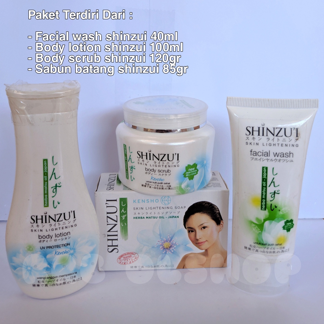 PAKET SHINZUI 4 IN 1 WHITENING TERMURAH BISA COD BODY SCRUB 120